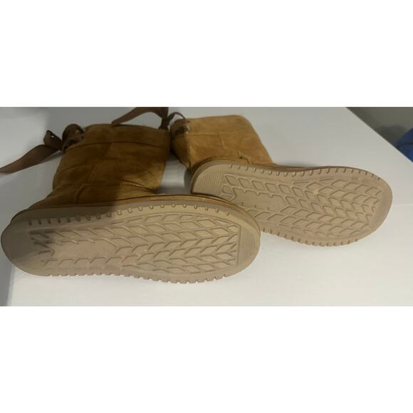 Koolaburra by UGG Andrah Tall Chestnut Boot with Lace Up Back Feature - Picture 5 of 7